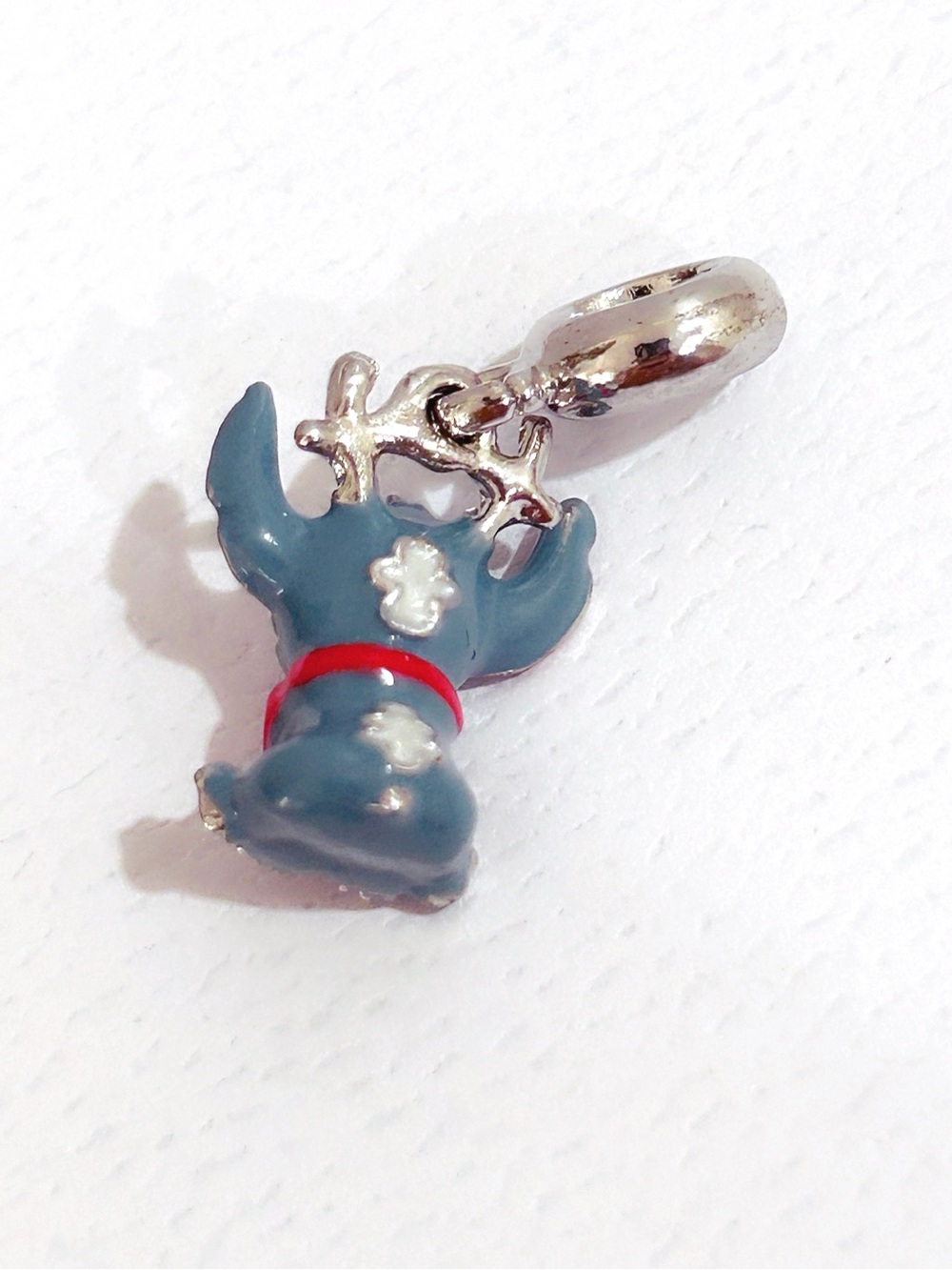 Silver Sanrio Disney Christmas Reindeer Stitch Dangle Charm - Picture 4 of 4